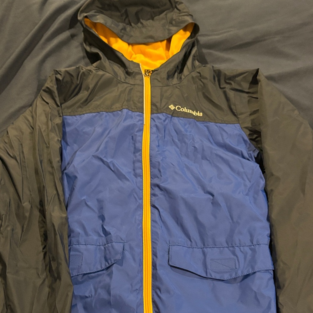 Columbia Black and Blue Jacket with Gold Highlights